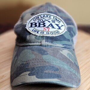 Life is Good Blue 84 Camo Mesh Hat "On Lake Time" OSFM Adjustable Snap